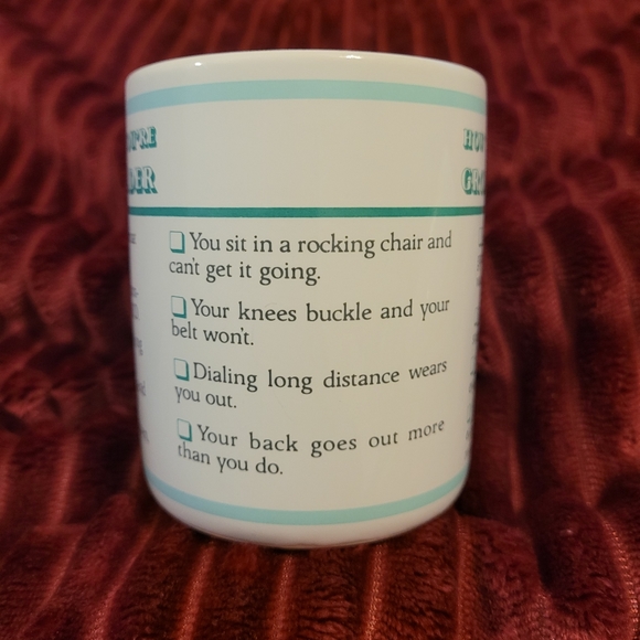 Vintage How to Know You're Growing Older Coffee Mug by Word Framer Papel - Picture 2 of 5